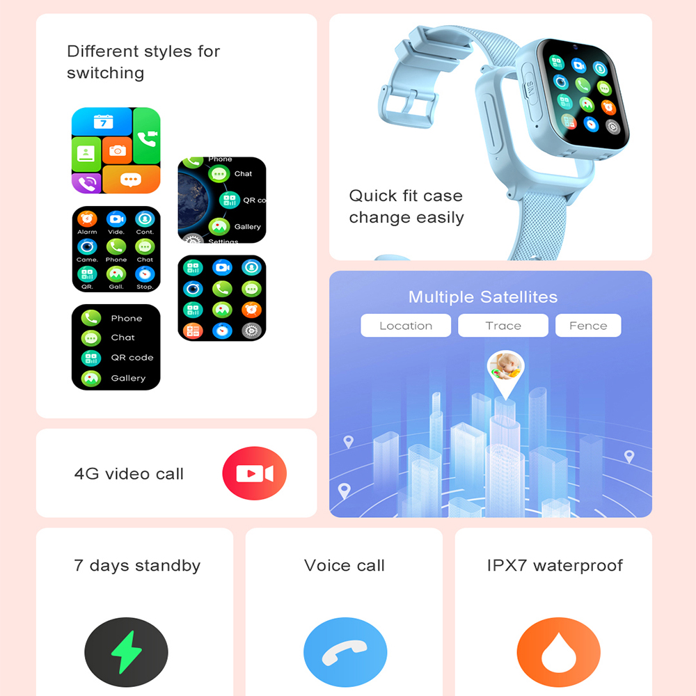 Smart Watch Bambini 4G GPS WIF - Smartwatch Watches For Kid Boy With Alarm recensione e prezzo