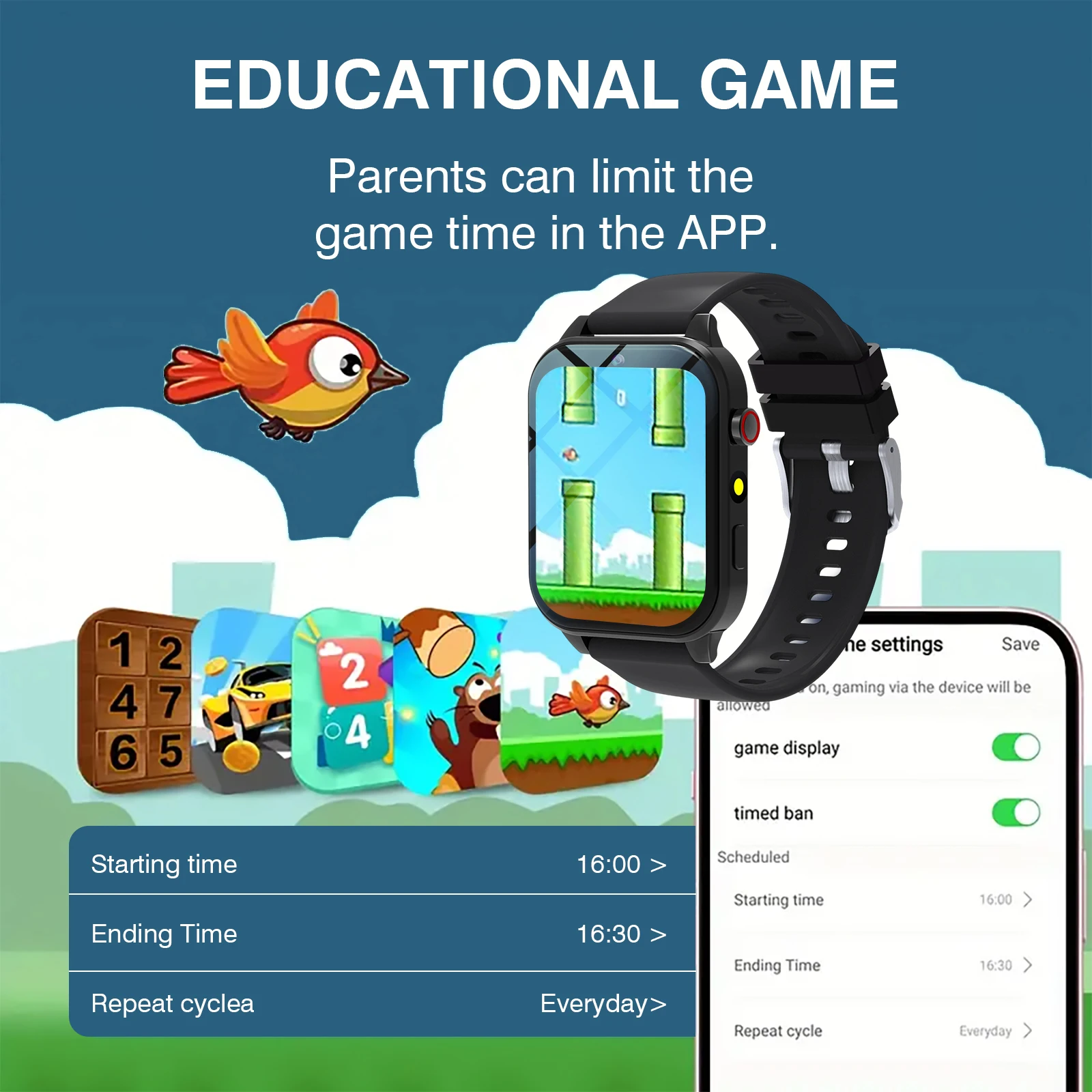 Orologio intelligente per bamb - Smartwatch Watches For Kid Boy With Alarm recensione e prezzo